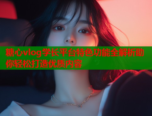 糖心vlog学长平台特色功能全解析助你轻松打造优质内容